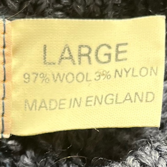 L. L. Bean Vintage Chunky Blue Wool Crew Neck Sweater EUC - Picture 5 of 6